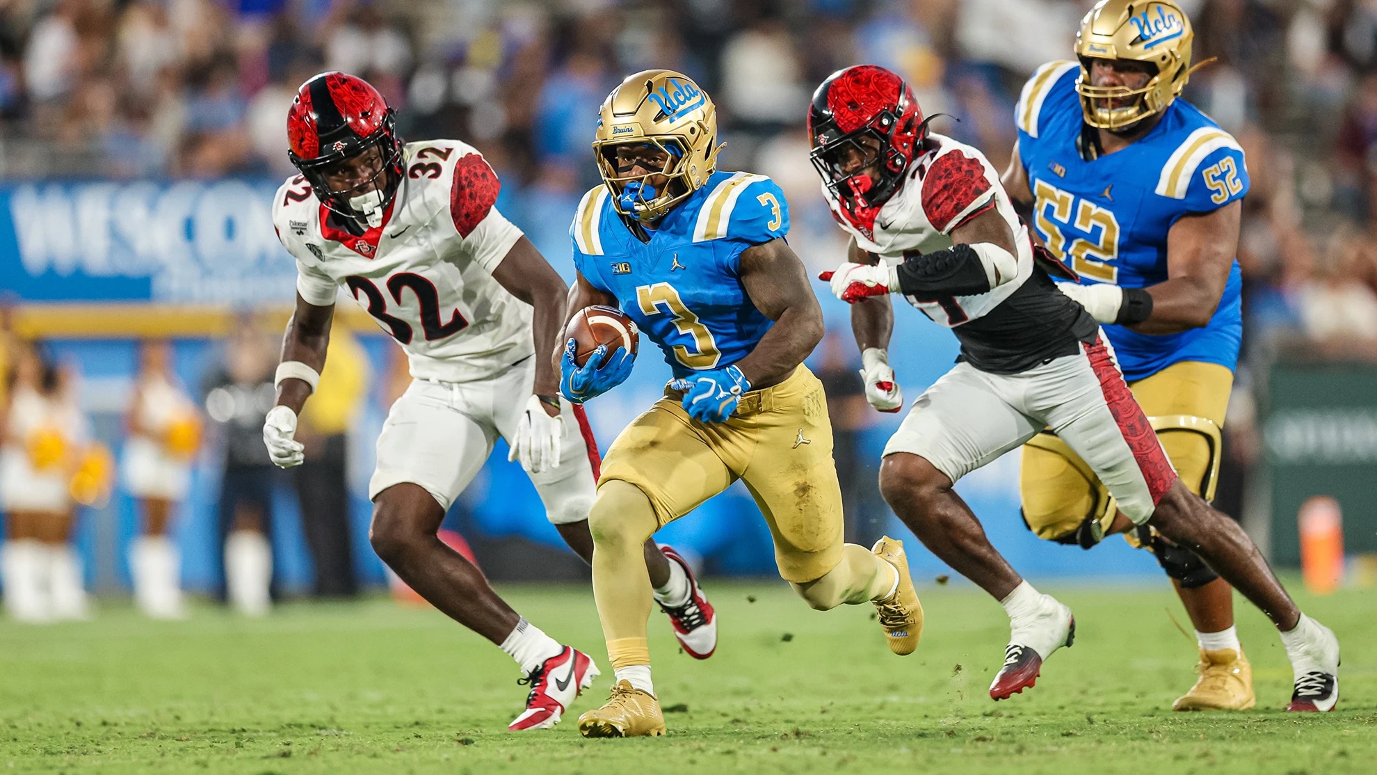 UCLA running back Wayne Knight in the home opener against San Diego State